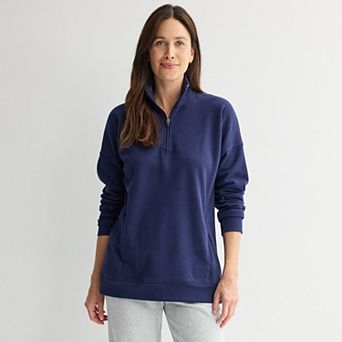 Petite Tek Gear® Ultrasoft Fleece Tunic Quarter Zip Pullover