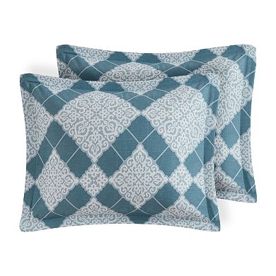 Madison Park Reed Medallion 6-Piece Comforter Set with Coordinating Throw Pillows