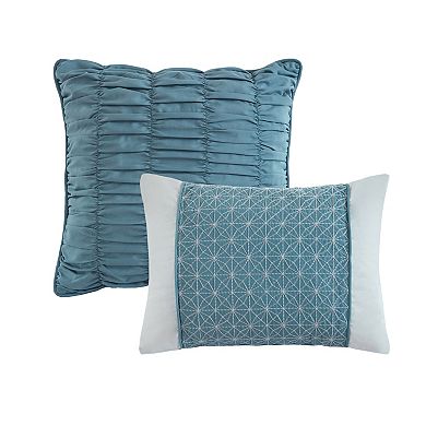 Madison Park Reed Medallion 6-Piece Comforter Set with Coordinating Throw Pillows