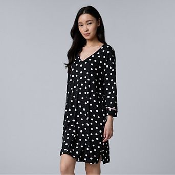 Women's Simply Vera Vera Wang Cozy Three-Quarter Sleeve Sleepshirt
