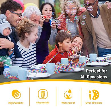 Disposable Plastic Table Covers 54 in. x 108 in. Rectangular Party Tablecloths, 12 Pack