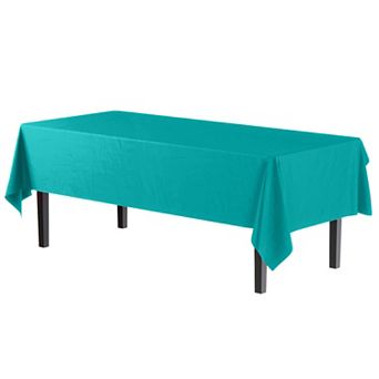 Disposable Plastic Table Covers 54 in x 108 in Rectangular Party Tablecloths, 12 Pack