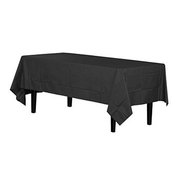 Disposable Plastic Table Covers 54 in x 108 in Rectangular Party Tablecloths, 12 Pack