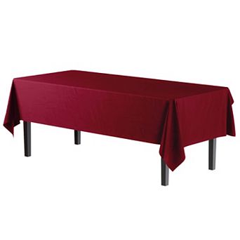 Disposable Plastic Table Covers 54 in x 108 in Rectangular Party Tablecloths, 12 Pack