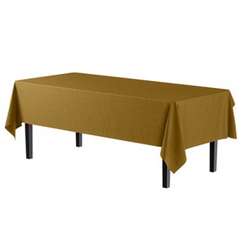 Disposable Plastic Table Covers 54 in x 108 in Rectangular Party Tablecloths, 12 Pack