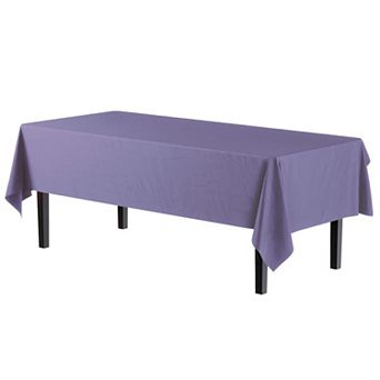Disposable Plastic Table Covers 54 in x 108 in Rectangular Party Tablecloths, 12 Pack