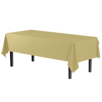 Disposable Plastic Table Covers 54 in x 108 in Rectangular Party Tablecloths, 12 Pack