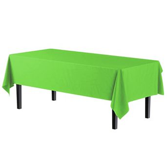 Disposable Plastic Table Covers 54 in x 108 in Rectangular Party Tablecloths, 12 Pack