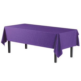 Disposable Plastic Table Covers 54 in x 108 in Rectangular Party Tablecloths, 12 Pack