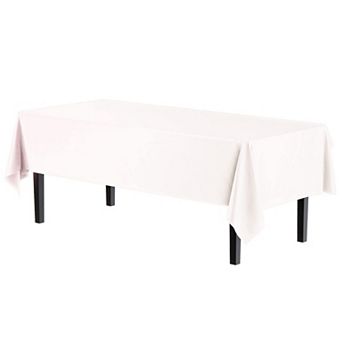 Disposable Plastic Table Covers 54 in x 108 in Rectangular Party Tablecloths, 12 Pack