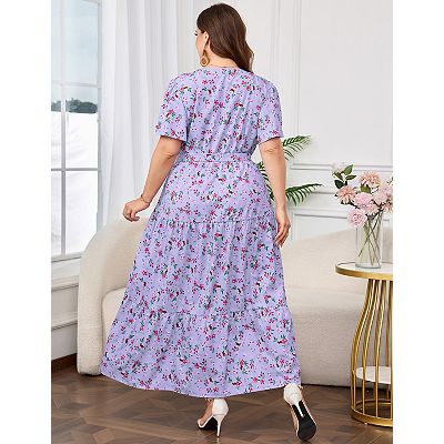womens purple casual dresses Clodeeu Women's Sleeveless V Neck Shirt Dress ,Casual Slim Fit Summer Midi Dress Purple,Womens Plus M, Size: Medium Dance Performance Sexy Push-up Sling Midi Dress