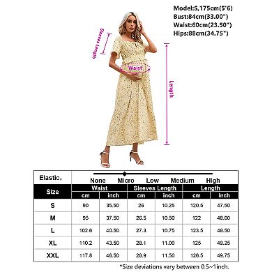 Women's Maternity Square Neck Short Sleeve Dress