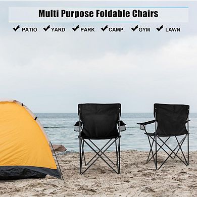 Set of 2 Heavy-Duty Folding Camp Chair