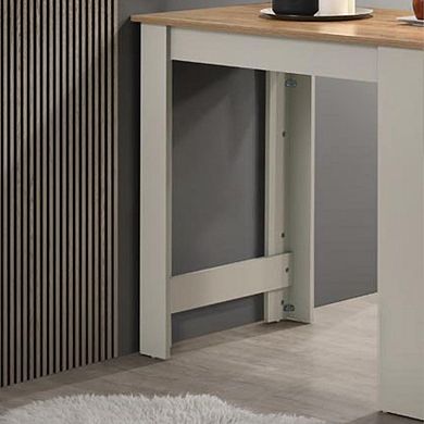 47" Light Gray Small Space Counter Height Dining Table with Cabinet and Drawer Storage