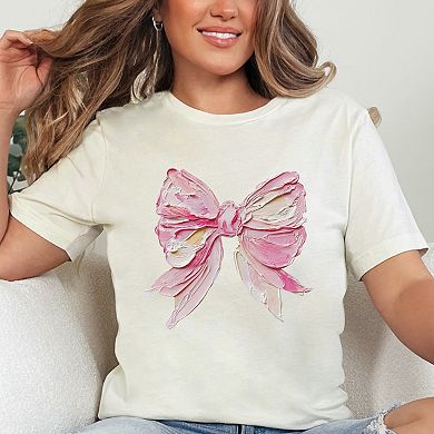 Coquette Bow Paint - Women's Short Sleeve Graphic T-Shirt