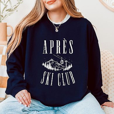 Aprés Ski Lift Outline - Women's Graphic Sweatshirt