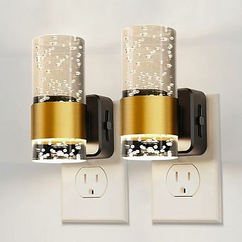 Dimmable LED Night Light Plug into Wall 2 Pack with Adjustable Brightness