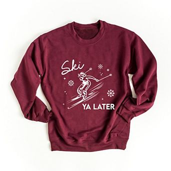 Ski Ya Later Snowflake - Women's Graphic Sweatshirt