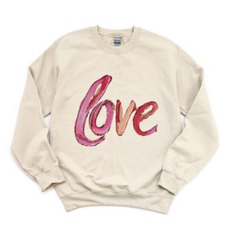 Love Cursive Paint - Women's Graphic Sweatshirt