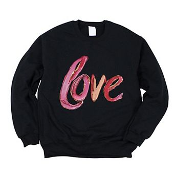 Love Cursive Paint - Women's Graphic Sweatshirt