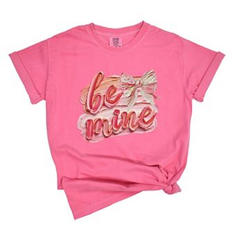 Be Mine Textured Paint - Women's Garment Dyed Graphic T-Shirt