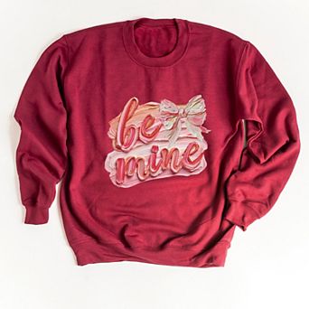 Be Mine Textured Paint - Women's Graphic Sweatshirt