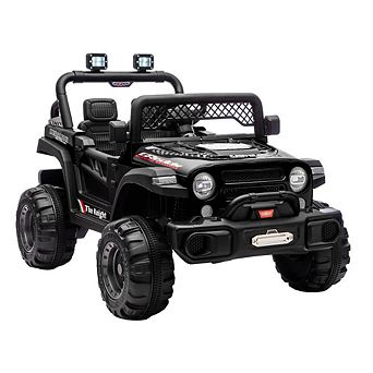 12V Kids Electric Ride-On Truck with Remote, 3 Speeds, 6MPH Max, Suspension, LED Lights, Music