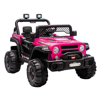 12V Kids Electric Ride-On Truck with Remote, 3 Speeds, 6MPH Max, Suspension, LED Lights, Music