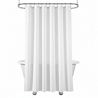 Luxury Waffle Weave Shower Curtain Set with Weighted Hem for Bathroom