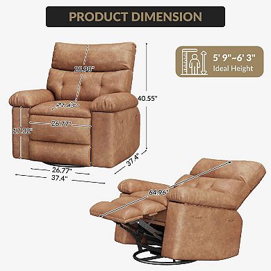 IDEALHOUSE Swivel Recliner Chair