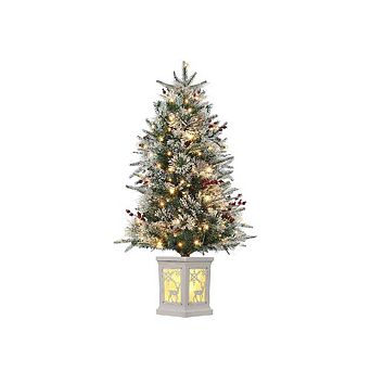 3-Foot Pre-Lit Snow Flocked Christmas Tree
