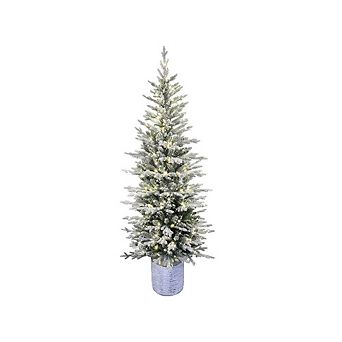 Pre-Lit Flocked Arctic Fir Christmas Tree