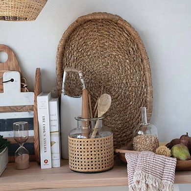 ORNAMENTAL VASE WITH DECORATIVE CANE SLEEVE