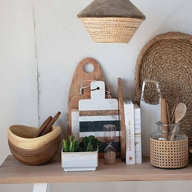 ORNAMENTAL VASE WITH DECORATIVE CANE SLEEVE