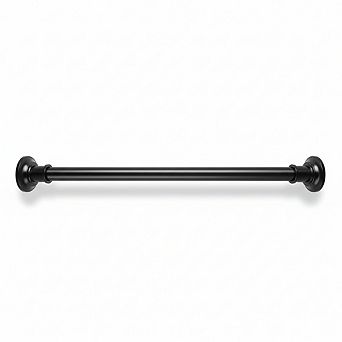 Heavy-Duty Black Tension Shower Curtain Rod, 43-120 Inch Adjustable Stainless Steel, No Rust