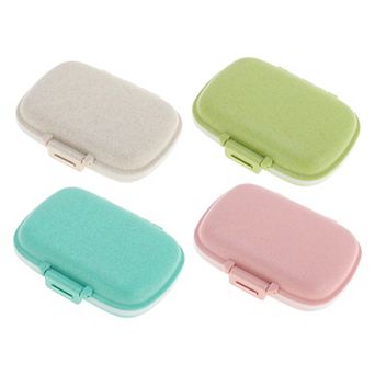 8 Grids Double Layer Pill Box for Travel 4 pc