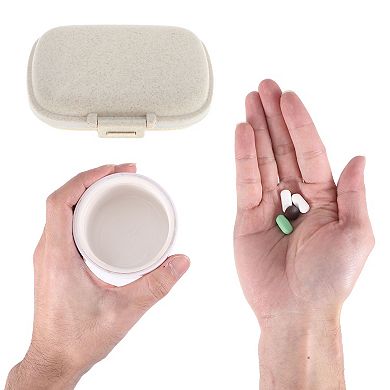 8 Grids Double Layer Pill Box for Travel 4Pcs