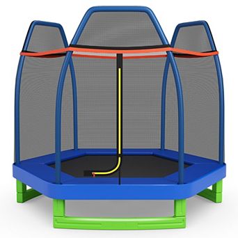 7-Foot Blue Kids Bounce Jumper Trampoline