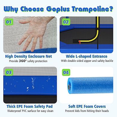 7-Foot Blue Kids Bounce Jumper Trampoline