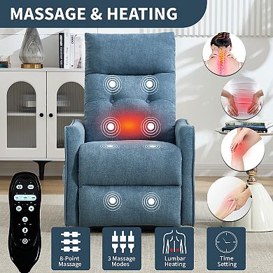 Chenille Power Lift Recliner with Massage USB Charging Heavy Duty Mechanism