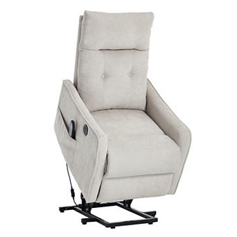Chenille Power Lift Recliner with Massage USB Charging Heavy Duty Mechanism