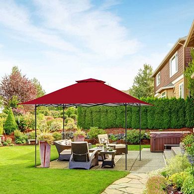 Red Folding Shelter Pop-Up Canopy Tent