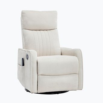 Heat Massage Manual Recliner Chair with Rocker and Swivel