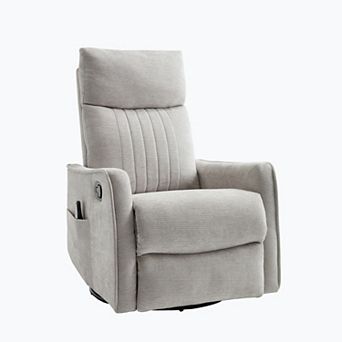 Heat Massage Manual Recliner Chair with Rocker and Swivel