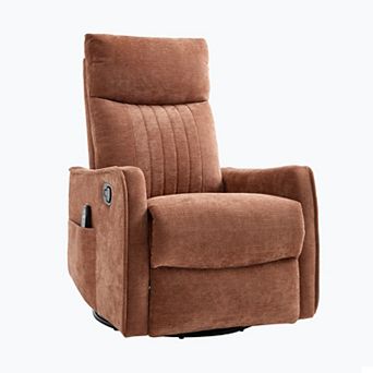 Heat Massage Manual Recliner Chair with Rocker and Swivel