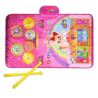 Baby Musical Mat with 55 Sounds Toddler Piano, Drum & Learning Toy for Infants