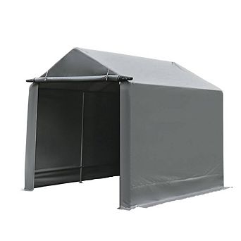 Outdoor Storage Shed With Roll-Up Door