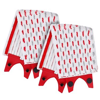 2-Pack Fiber Floor Mop Pads for Vileda Ultra Max, Washable Replacement Heads for Wet & Dry Floor Cle