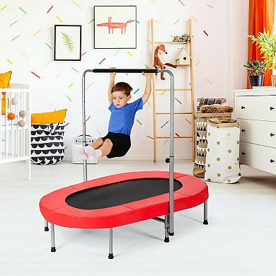 Red 2-Person Foldable Kids Mini Rebounder Trampoline
