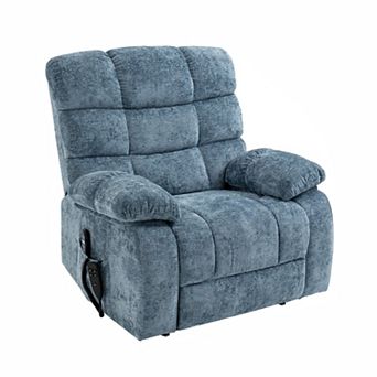 Dual Motor Lift Recliner with Heat Massage Infinite Position 350LB Capacity Power Remote